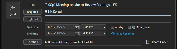External Meeting Example